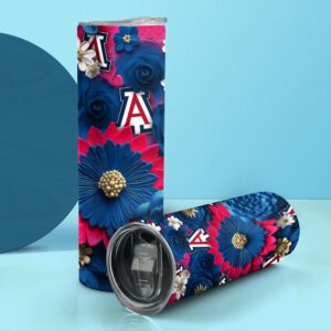 NCAA Arizona Wildcats Skinny Tumbler Beverage Blissful Moments 2