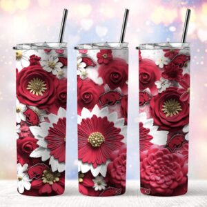 NCAA Arkansas Razorbacks Skinny Tumbler Elegance In Every Sip 1