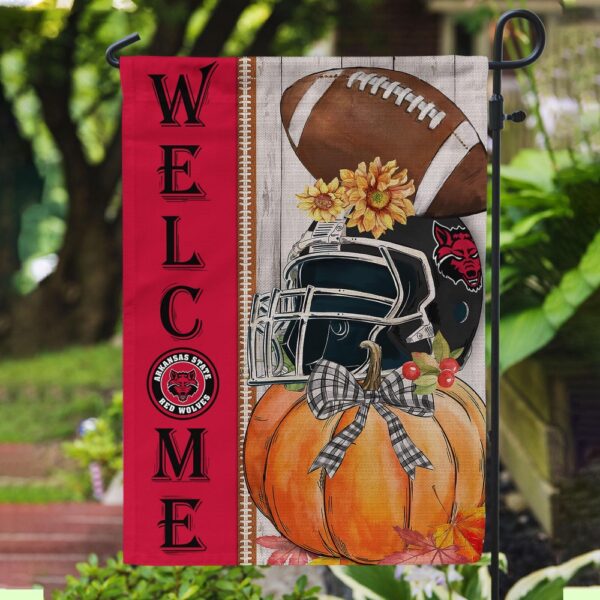 NCAA Arkansas State Red Wolves Garden Flag College Pride Blooms