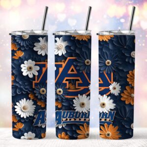 NCAA Auburn Tigers Skinny Tumbler Team Spirit Refreshment 1