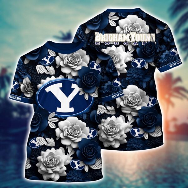 NCAA BYU Cougars 3D T-Shirt Champion Elegance Bliss For Sports Fans