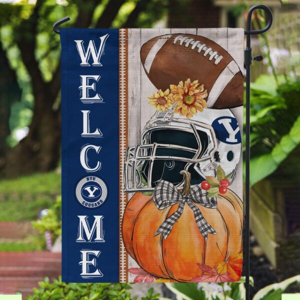 NCAA BYU Cougars Garden Flag College Pride Blooms