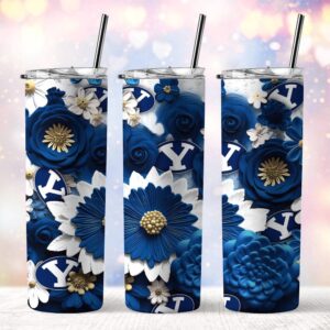 NCAA BYU Cougars Skinny Tumbler Beverage Blissful Moments 1