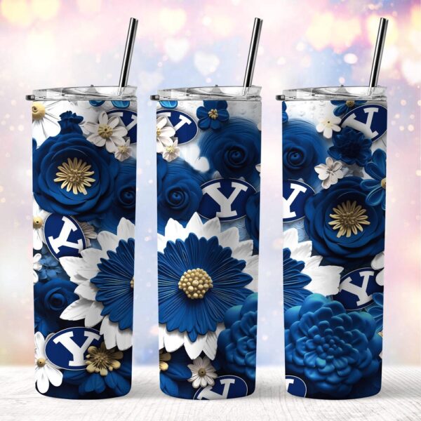 NCAA BYU Cougars Skinny Tumbler Beverage Blissful Moments