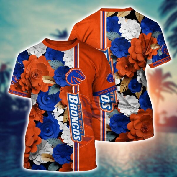 NCAA Boise State Broncos 3D T-Shirt Chic Blissful Tee For Sports Fans