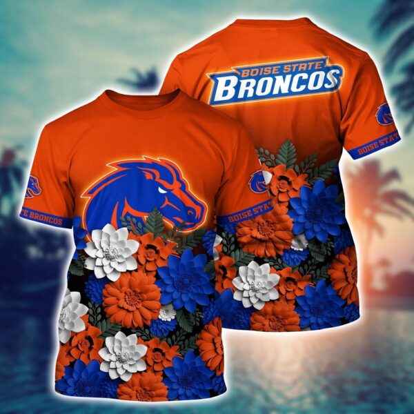 NCAA Boise State Broncos 3D T-Shirt Sleek Streetwear Vibes For Sports Fans