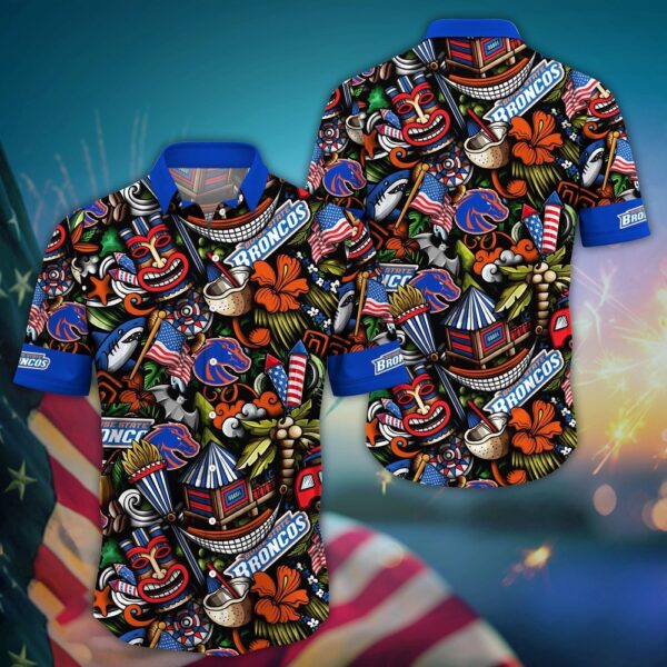 NCAA Boise State Broncos Hawaiian Shirt Chill & Cheer For Sports Enthusiasts