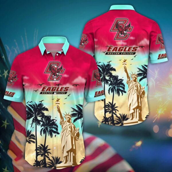 NCAA Boston College Eagles Hawaiian Shirt College Bloom Burst For Sports Enthusiasts