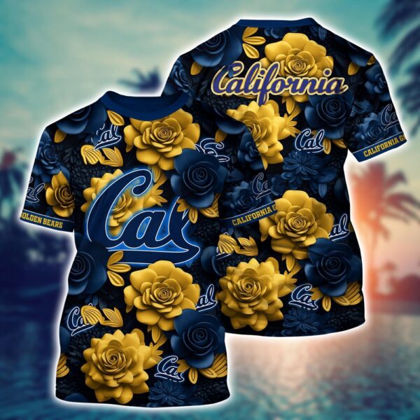 NCAA California Golden Bears 3D T-Shirt Champion Elegance Bliss For Sports Fans