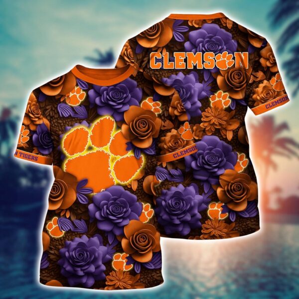 NCAA Clemson Tigers 3D T-Shirt Comfort Fusion Chic For Sports Fans