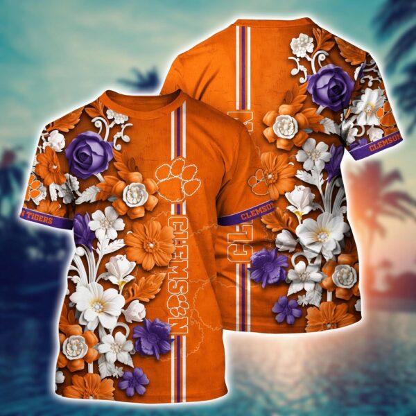 NCAA Clemson Tigers 3D T-Shirt Signature Style Trends For Sports Fans