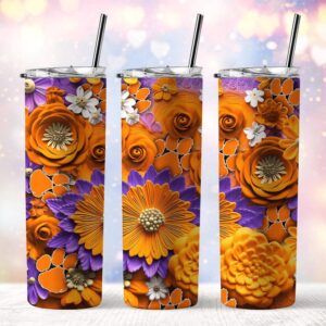 NCAA Clemson Tigers Skinny Tumbler Elegant Sips Of Victory 1