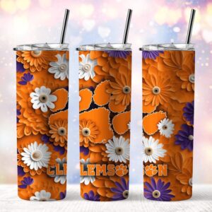 NCAA Clemson Tigers Skinny Tumbler Team Spirit Refreshment 1