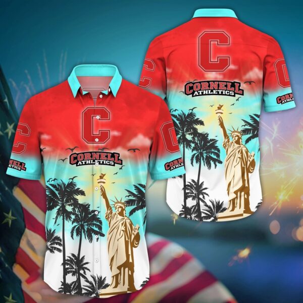 NCAA Cornell Big Red Hawaiian Shirt College Bloom Burst For Sports Enthusiasts