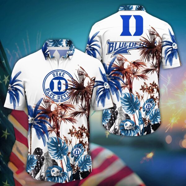 NCAA Duke Blue Devils Hawaiian Shirt Floral Frenzy For Fans