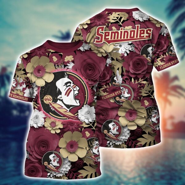 NCAA Florida State Seminoles 3D T-Shirt Fashion Aura Chic For Sports Fans