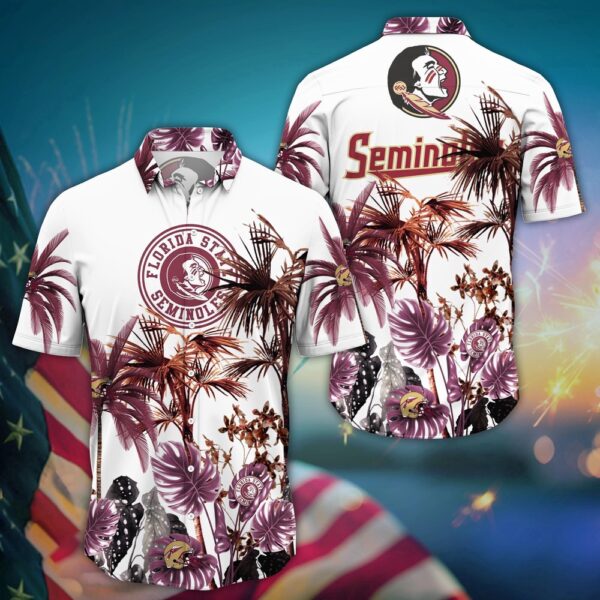 NCAA Florida State Seminoles Hawaiian Shirt Floral Frenzy For Fans