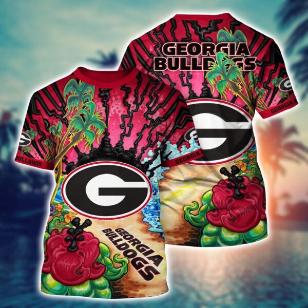 NCAA Georgia Bulldogs 3D T-Shirt Champion Street Style