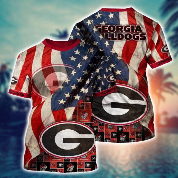 NCAA Georgia Bulldogs 3D T-Shirt Champion Streetwear Chic