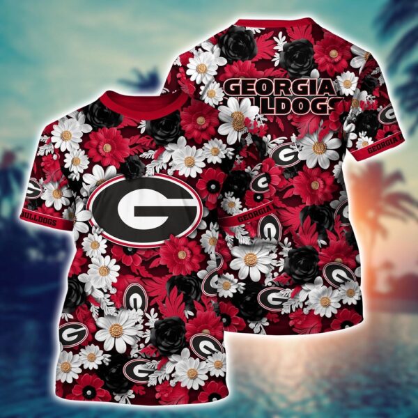 NCAA Georgia Bulldogs 3D T-Shirt Chic Vibes In Threads