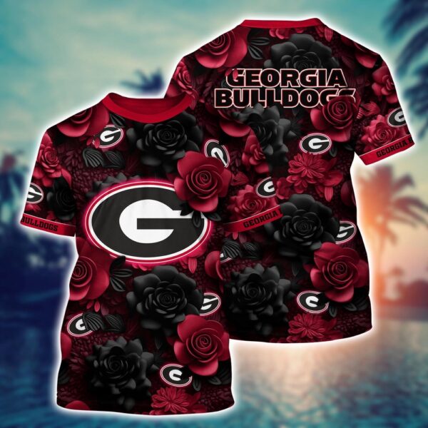 NCAA Georgia Bulldogs 3D T-Shirt Comfort Fusion Chic For Sports Fans