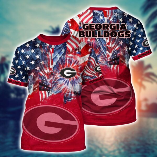 NCAA Georgia Bulldogs 3D T-Shirt Sleek Fashion Aura