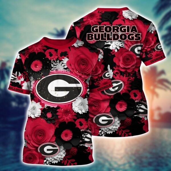 NCAA Georgia Bulldogs 3D T-Shirt Urban Elegance Threads For Sports Fans