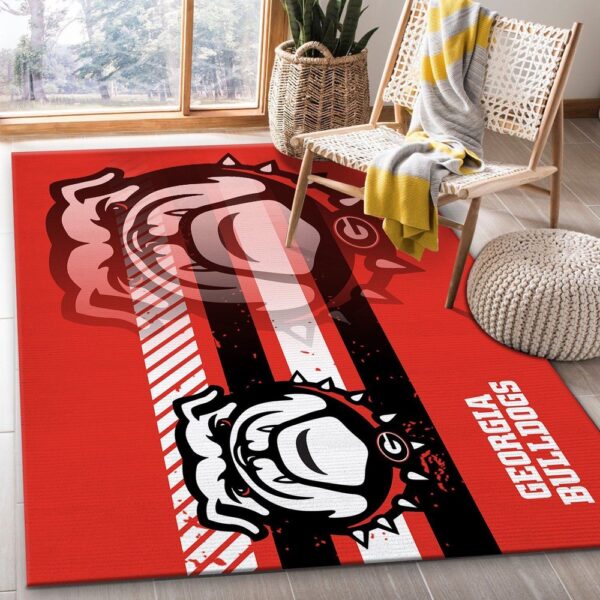 NCAA Georgia Bulldogs Area Rug Add A Touch Of Flair To Your Living Space