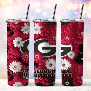 NCAA Georgia Bulldogs Skinny Tumbler Team Spirit Refreshment 1