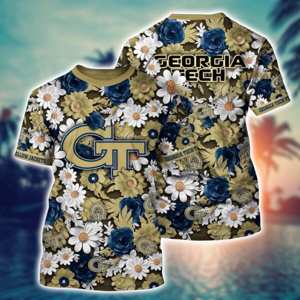 NCAA Georgia Tech Yellow Jackets 3D T-Shirt Athletic Elegance Trends