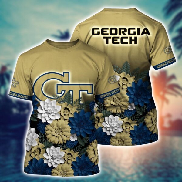 NCAA Georgia Tech Yellow Jackets 3D T-Shirt Champion Bliss Parade For Sports Fans