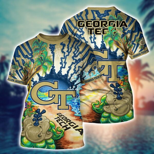 NCAA Georgia Tech Yellow Jackets 3D T-Shirt Champion Style Vibes