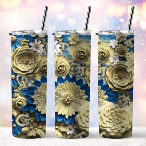 NCAA Georgia Tech Yellow Jackets Skinny Tumbler Beverage Blissful Moments 1