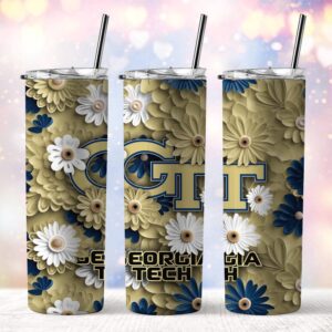 NCAA Georgia Tech Yellow Jackets Skinny Tumbler Campus Spirit Quencher 1