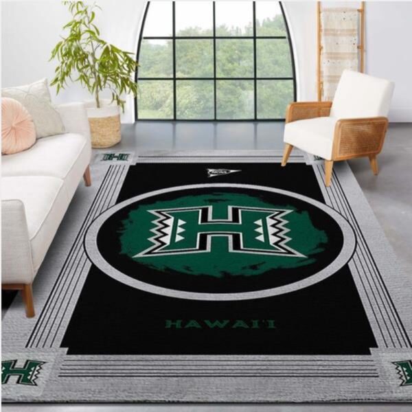 NCAA Hawaii Rainbow Warriors Area Rug Bring The Excitement Of College Sports To Your Home