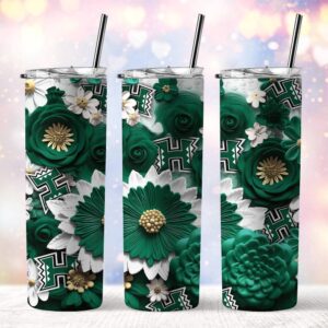 NCAA Hawaii Rainbow Warriors Skinny Tumbler Beverage Blissful Moments 1