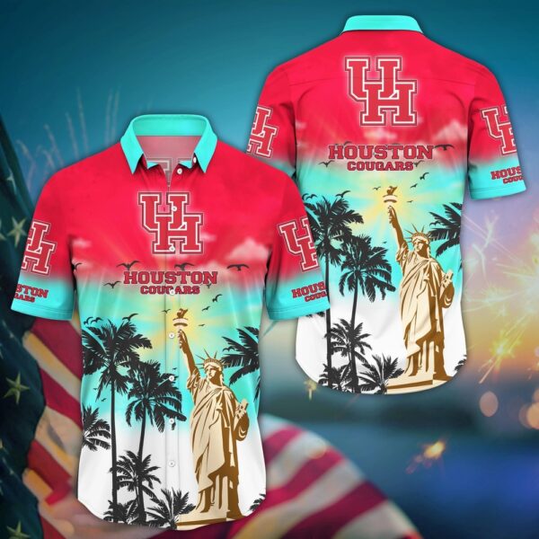 NCAA Houston Cougars Hawaiian Shirt College Bloom Burst For Sports Enthusiasts