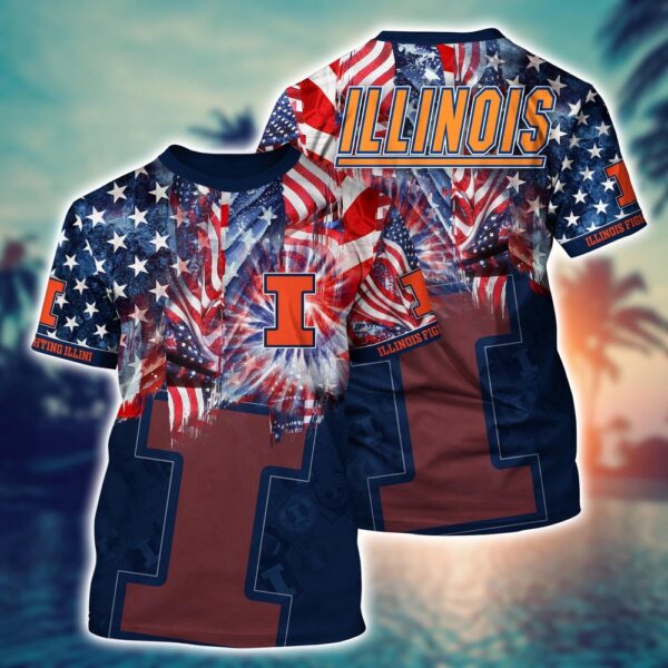 NCAA Illinois Fighting Illini 3D T-Shirt Euphoria in Every Stitch