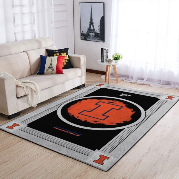 NCAA Illinois Fighting Illini Area Rug Athletic Elegance