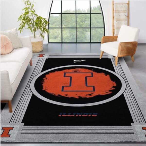 NCAA Illinois Fighting Illini Area Rug Bring The Excitement Of College Sports To Your Home