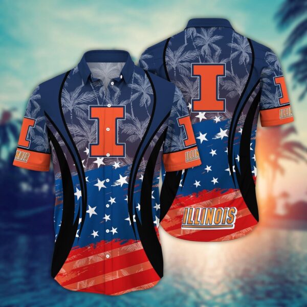 NCAA Illinois Fighting Illini Hawaiian Shirt Campus Cool For Sports Enthusiasts