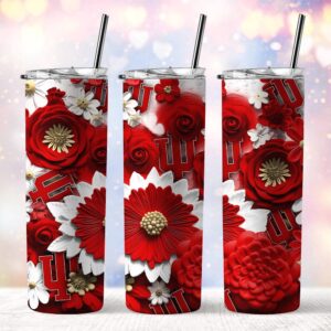 NCAA Indiana Hoosiers Skinny Tumbler Beverage Blissful Moments 1