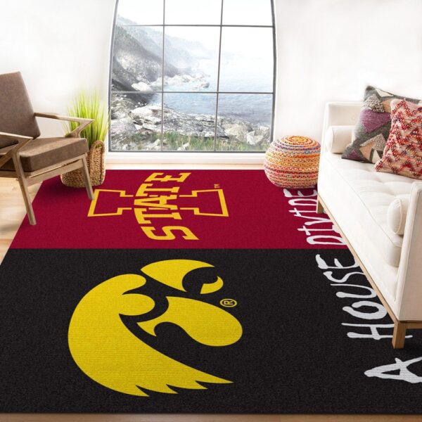 NCAA Iowa Ft Iowa State Area Rug Add A Touch Of Flair To Your Living Space