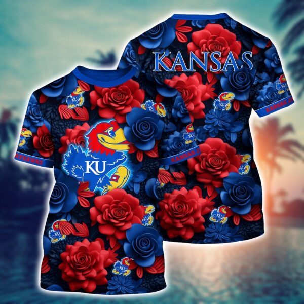 NCAA Kansas Jayhawks 3D T-Shirt Fashion Forward Bliss For Sports Fans