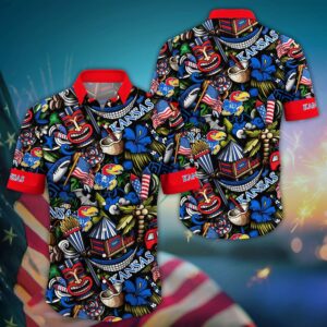 NCAA Kansas Jayhawks Hawaiian Shirt…