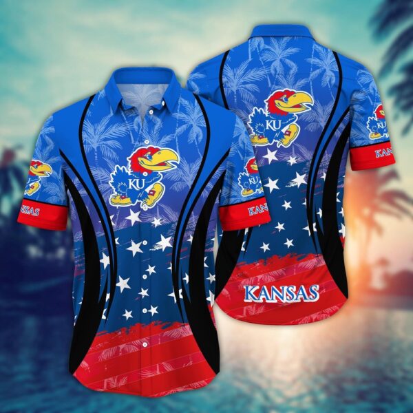 NCAA Kansas Jayhawks Hawaiian Shirt Stadium Style For Sports Enthusiasts