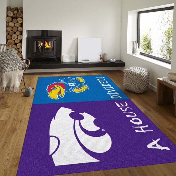 NCAA Kansas Vs Kansas State Area Rug Add A Touch Of Flair To Your Living Space