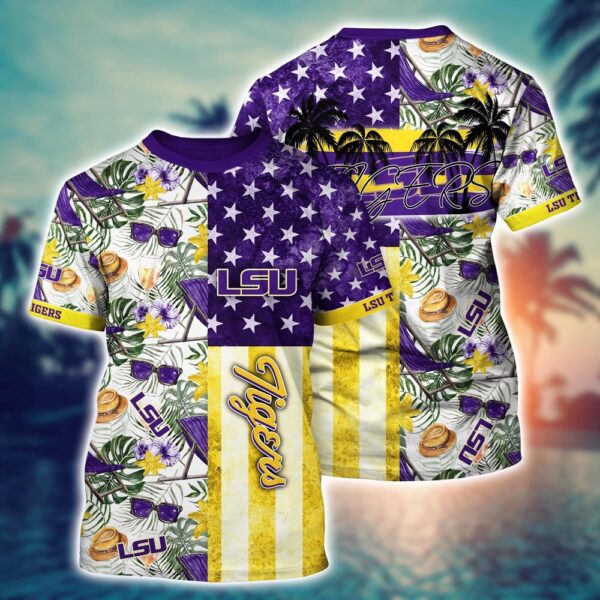 NCAA LSU TIGERS 3D T-Shirt Trendy Apparel Bliss