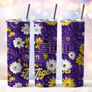 NCAA LSU TIGERS Skinny Tumbler Team Spirit Refreshment 1