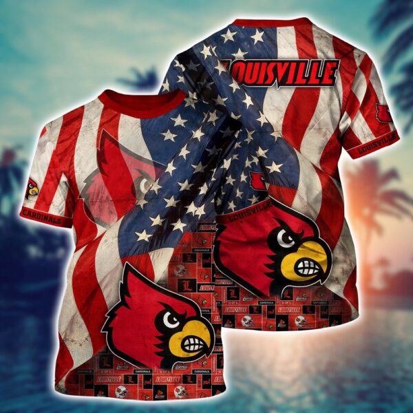 NCAA Louisville Cardinals 3D T-Shirt Comfort Haven Trends